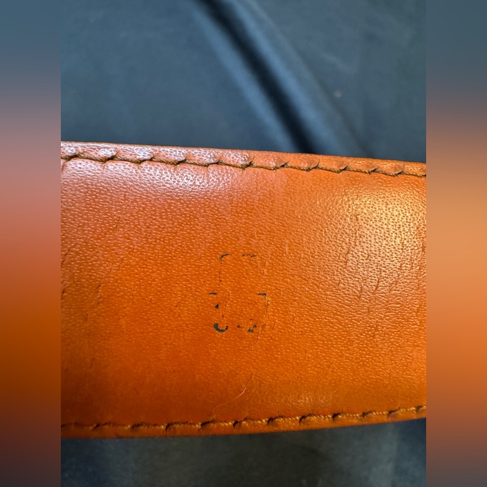 Louis Vuitton EPI Leather Cognac Brown Gold Buckle Belt - Picture 11 of 16